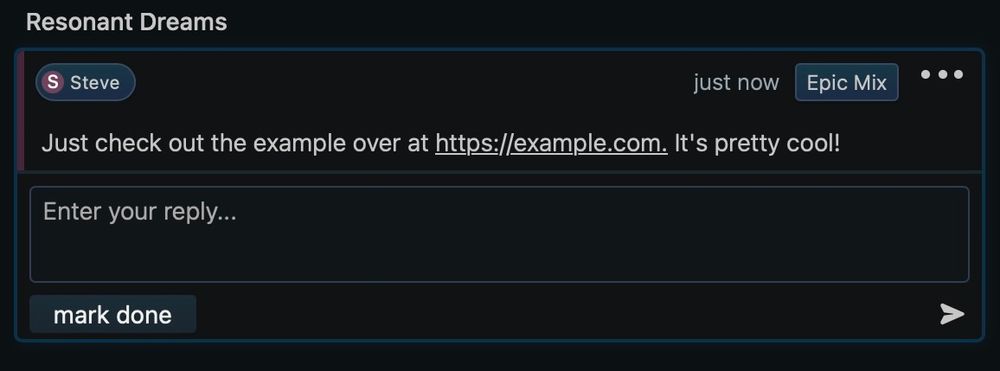 Clickable links & timestamps in comments
